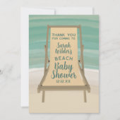 Carte de remerciements Watercolor Beach Baby showe (Devant)