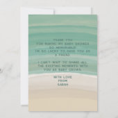Carte de remerciements Watercolor Beach Baby showe (Dos)