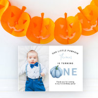 Watercolor Blue Pumpkin premier anniversaire