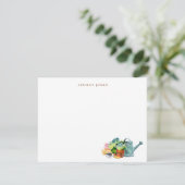 Carte De Remerciements Watercolor Gardening Tools  (Debout devant)