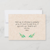 Carte De Remerciements Watercolor Iris on marble background (Dos)