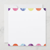 Carte De Remerciements Watercolor polka dots フラットサンキューカード (Dos)