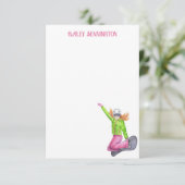 Carte De Remerciements Watercolor Snowboard personnalisé (Debout devant)