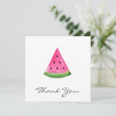 Carte De Remerciements Watercolor Watermelon Wedge (Debout devant)