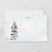 Carte De Remerciements Watercolor Winter Wonderland (Devant)