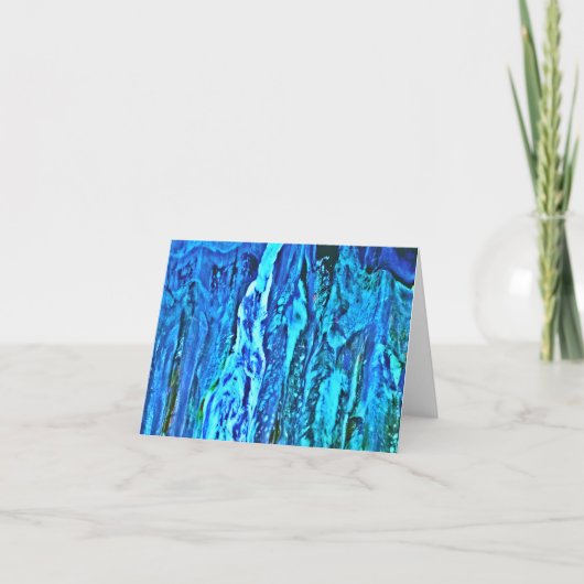 Carte De Remerciements 'Waterfall bleu (Devant)
