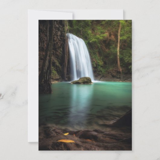 Carte De Remerciements Waterfalls | Erawan Waterfall, Thailand (Devant)