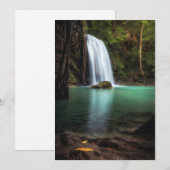 Carte De Remerciements Waterfalls | Erawan Waterfall, Thailand (Devant / Derrière)