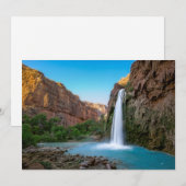 Carte De Remerciements Waterfalls | Havasu Falls at Sunset (Devant / Derrière)