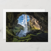 Carte De Remerciements Waterfalls | Icelandic Waterfall (Devant / Derrière)