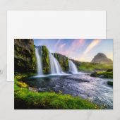 Carte De Remerciements Waterfalls | Kirkjufellsfoss, Iceland (Devant / Derrière)