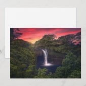 Carte De Remerciements Waterfalls | Rainbow Falls, Hilo, Hawaii (Devant / Derrière)