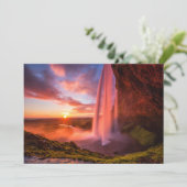 Carte De Remerciements Waterfalls | Seljalandsfoss Waterfall (Debout devant)