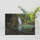 Carte De Remerciements Waterfalls | Spring Rainforest Waterfall Thailand (Debout devant)