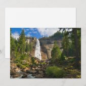 Carte De Remerciements Waterfalls | Yosemite National Park (Devant / Derrière)