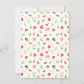Carte De Remerciements Watermelon and Pomegranate Birthday Party (Dos)