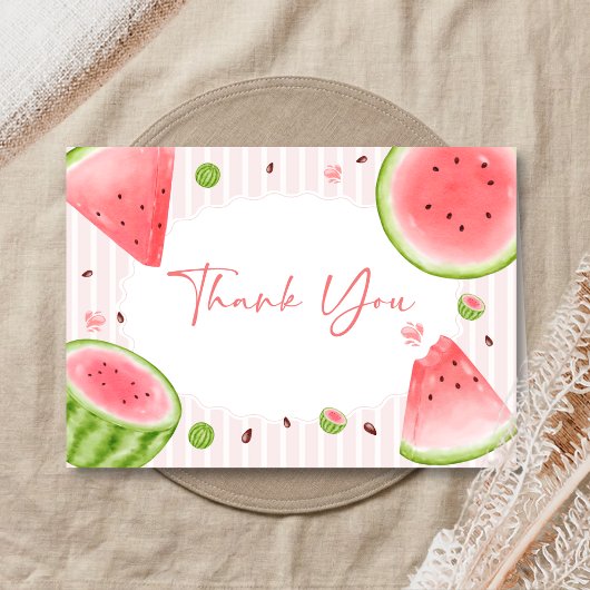 Carte De Remerciements Watermelon Baby Shower