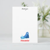 Carte De Remerciements Waterslide Enfants Été Splish Splash Anniversaire (Debout devant)