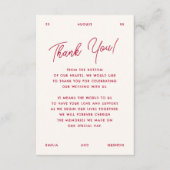 Carte De Remerciements Wavy Frame Retro Photo Funky Wedding (Devant)