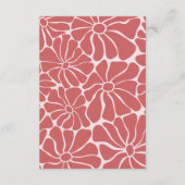 Carte De Remerciements Wavy Retro rose & rouge Super moderne Brunch nupti (Dos)