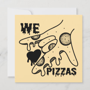 Carte De Remerciements We Love Pizzas - Pizza Love - ASL ILY Obsession De
