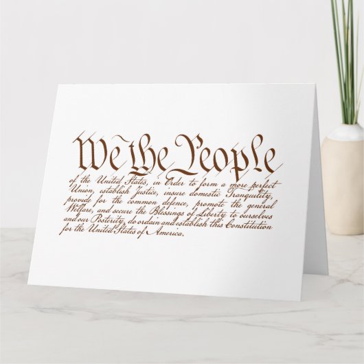 Carte De Remerciements We the People (Devant)