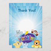 Carte De Remerciements Webkinz : Entré et jeu (Devant / Derrière)