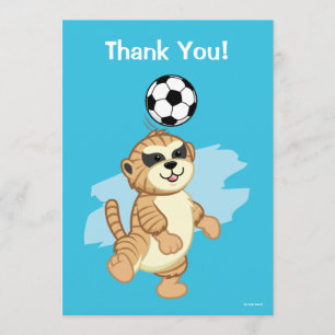 Carte De Remerciements Webkinz   Meerkat jouant au football
