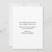 Carte De Remerciements Wedding Calligraphy Heart Mr. and Mrs. 4 Photo (Dos)