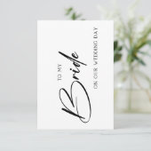 Carte De Remerciements Wedding Card for Your Bride or Groom  (Debout devant)