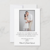Carte De Remerciements Wedding Flat Thank You Card Simple Script (Dos)