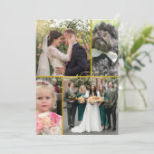 Carte De Remerciements Wedding Love n Thanks Photo Collage Message (Debout devant)