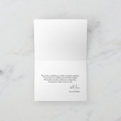 Carte De Remerciements Wedding Photo Gradient Calligraphy Script (Intérieur)