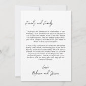 Carte De Remerciements Wedding Photo Guest Appreciation Custom (Dos)