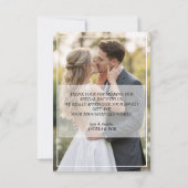 Carte De Remerciements Wedding photo with beautiful and elegant calligrap (Dos)