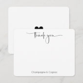 Carte De Remerciements Wedding shower de script moderne (Devant / Derrière)