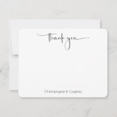 Carte De Remerciements Wedding shower de script moderne (Devant)