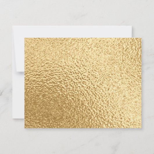 Carte de remerciements wedding shower Elegant Or & (Dos)