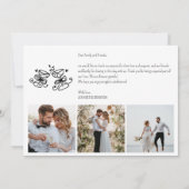 Carte De Remerciements Wedding thank you whimsical (Dos)