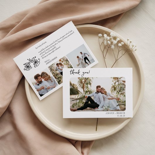 Carte De Remerciements Wedding thank you whimsical