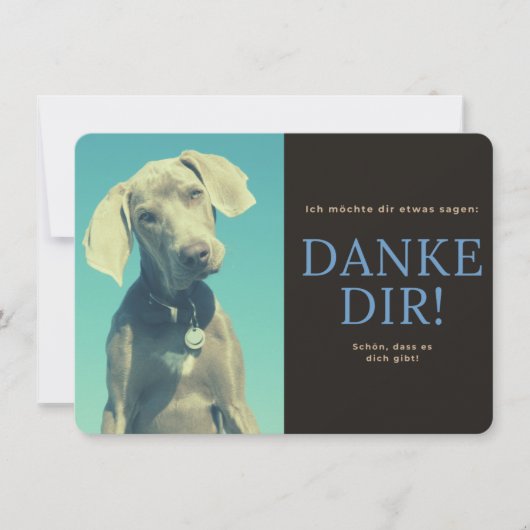 Carte De Remerciements Weimaraner (Devant)