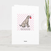 Carte De Remerciements Weimaraner et coeur (Dos)