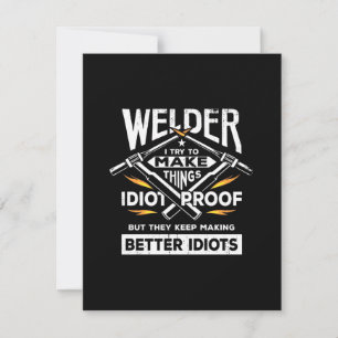 Carte De Remerciements Welder Essaie De Faire Des Choses