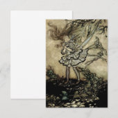 Carte De Remerciements "Wendy Darling" à Kensinton par Arthur Rackham (Devant / Derrière)