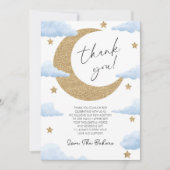 Carte De Remerciements We're Over The Moon Boho Celestial Baby Shower (Devant)