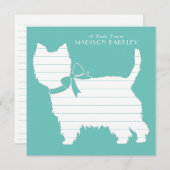 Carte De Remerciements West Highland Terrier Chien Chien Chien Chien Chio (Devant / Derrière)