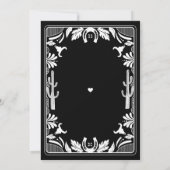 Carte De Remerciements Western Country Cowboy Rustique Mariage (Dos)