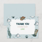 Carte de remerciements Western Cowboy Baby shower (Devant / Derrière)