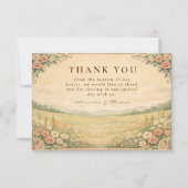 Carte De Remerciements Western Desert Floral Arch Wedding (Devant)