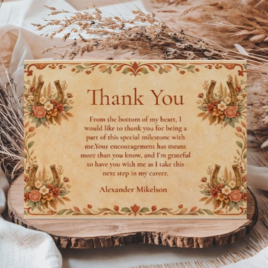 Carte De Remerciements Western Wildflower Country Party